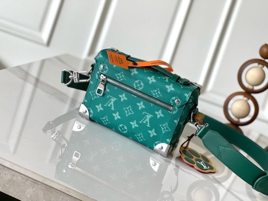 Authentic Louis Vuitton Petite Malle Souple in Green Monogram Canvas Exclusive Apparel