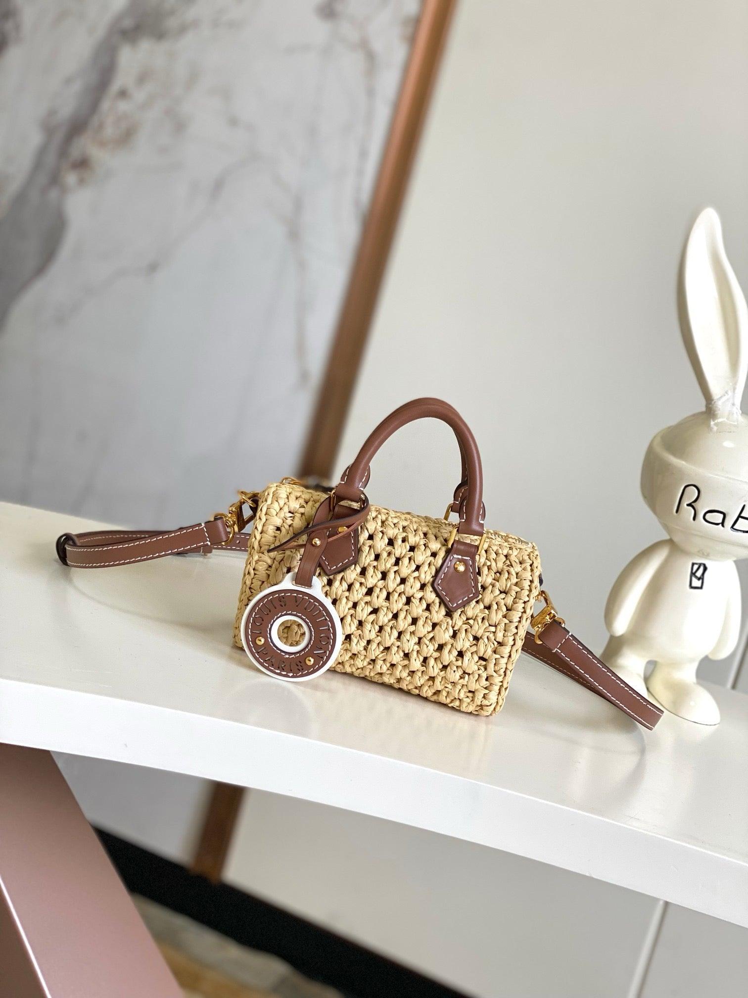 Louis Vuitton Mini Crocheted Speedy Bag with Leather Accents Exclusive Apparel