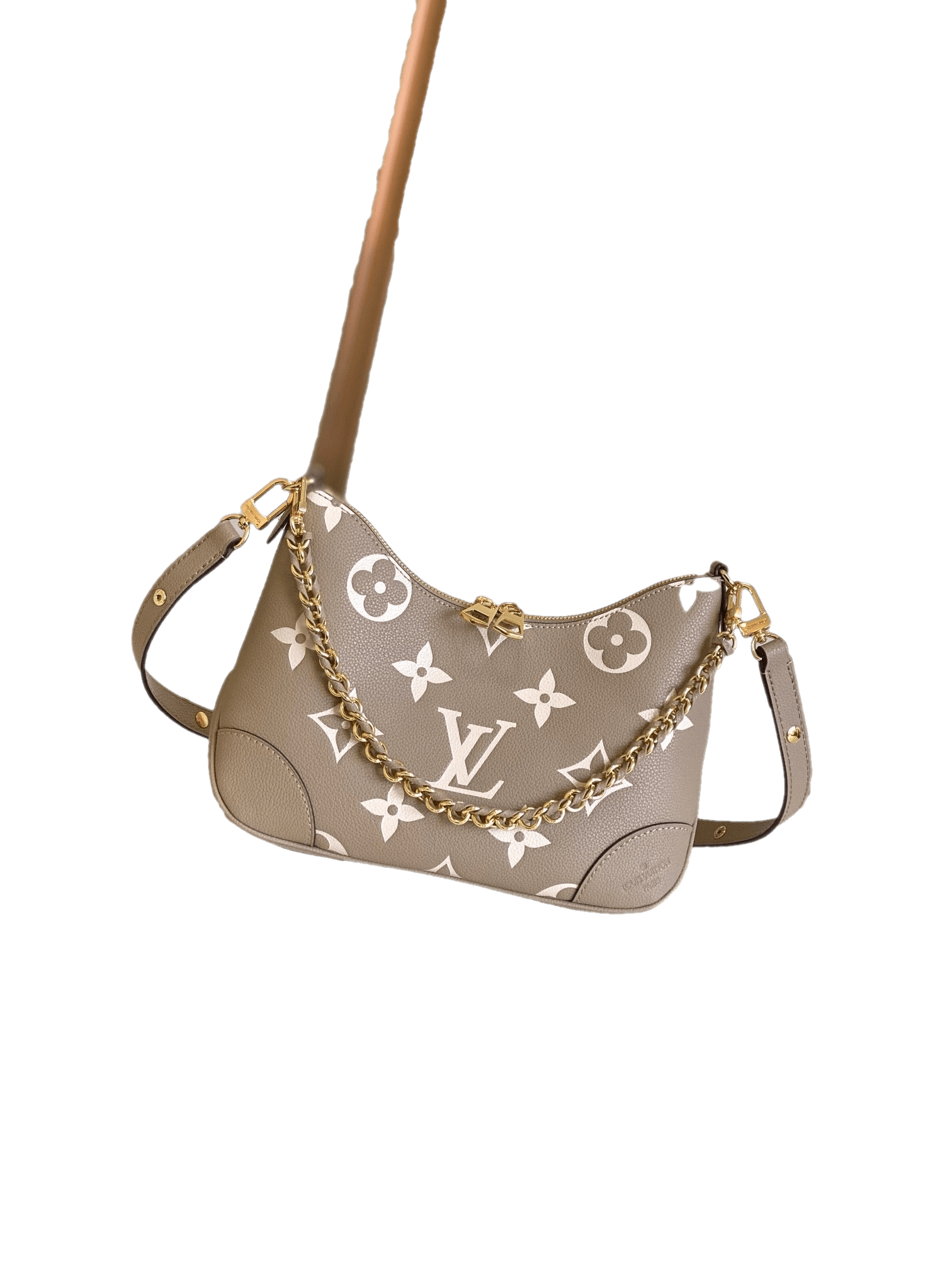 Authentic Louis Vuitton Monogram Leather Shoulder Bag with Chain Detail Exclusive Apparel