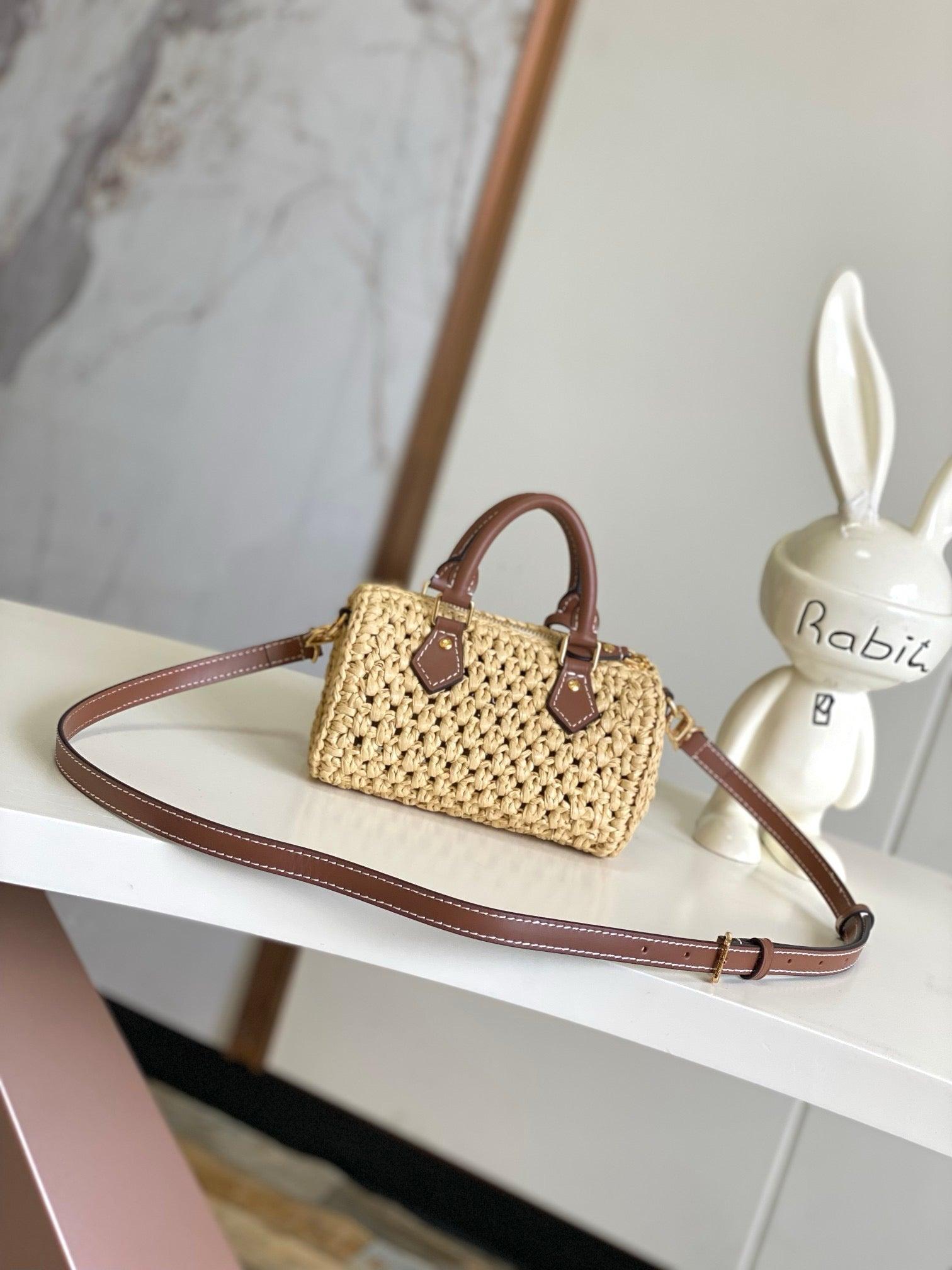 Louis Vuitton Mini Crocheted Speedy Bag with Leather Accents Exclusive Apparel