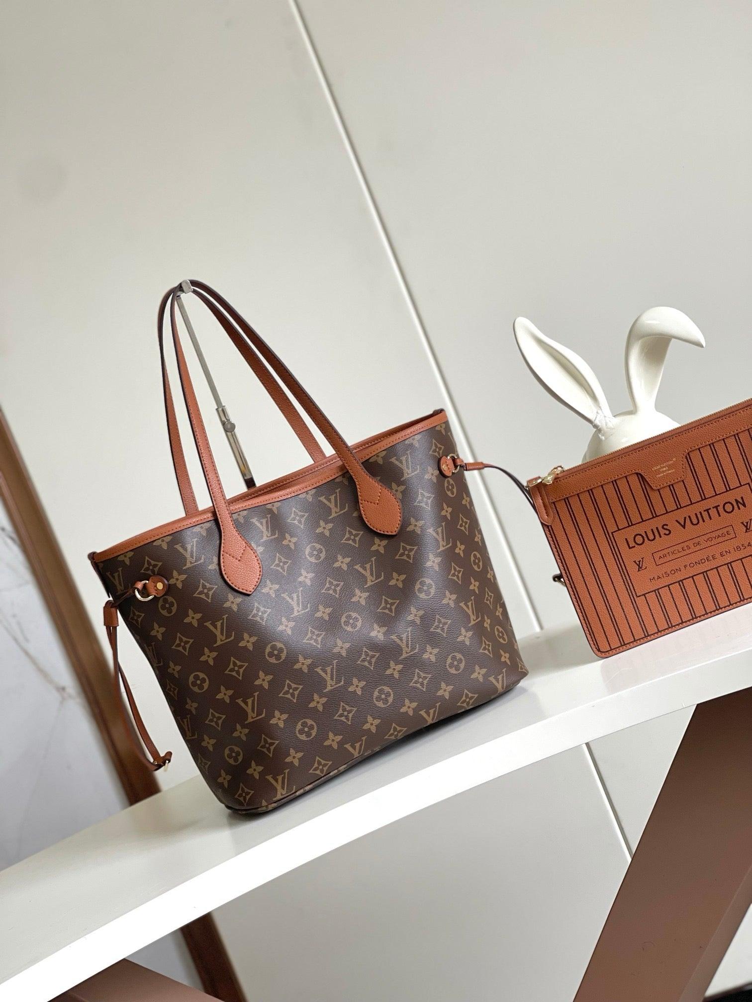 Authentic Louis Vuitton Neverfull MM Monogram Tote with Removable Pouch Exclusive Apparel