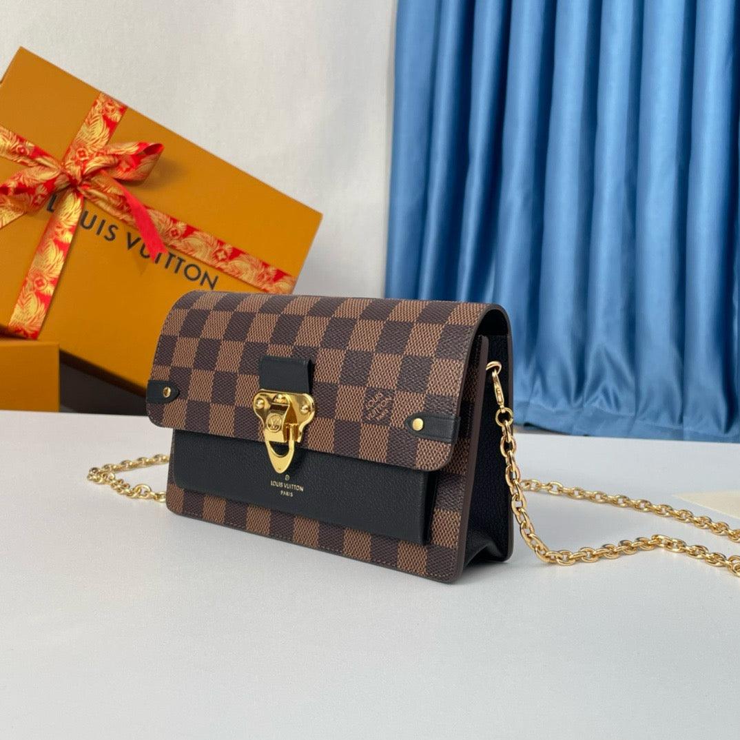 Authentic Louis Vuitton Sienna Mini Chain Bag in Damier Ebene Canvas Exclusive Apparel