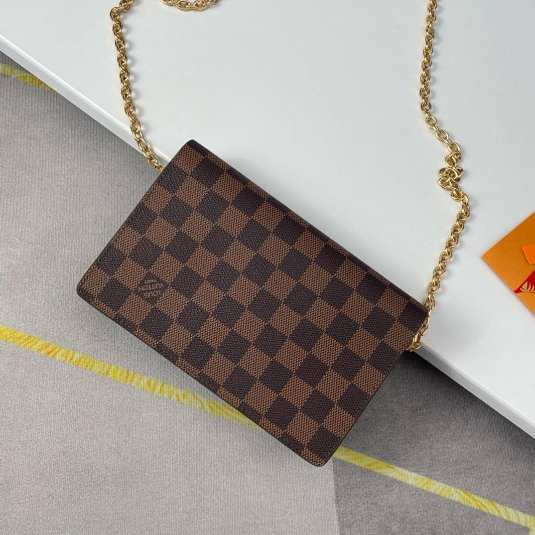 Authentic Louis Vuitton Sienna Mini Chain Bag in Damier Ebene Canvas Exclusive Apparel